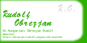 rudolf obrezjan business card